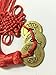 Uniquelover Chinese Red Enless Knot Feng Shui Lucky Coins for Wealth and Good Fortune--3pcs