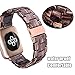 V-Moro Compatible 38mm 40mm iWatch Band Women Men- Fashion Resin Apple Watch Band Bracelet with Copper Stainless Steel Buckle for Apple Watch Series 5 Series 4 Series 3 Series 2 - Coffee Wood Grain
