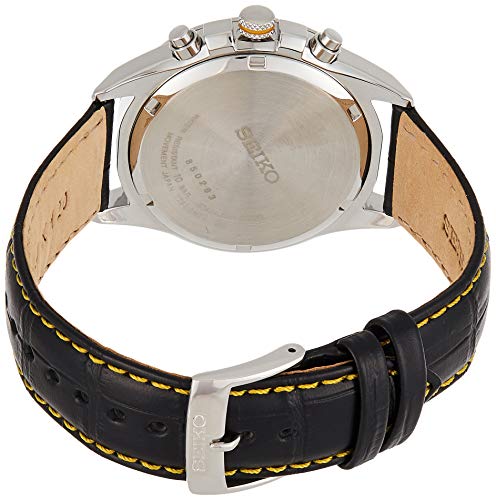 Seiko Herrenuhr Chronograph Quarz mit Lederarmband – SNDC89P2 – Bild 3