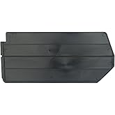 Akro-Mils 40230 Plastic Length Dividers for AkroBins Stackable Storage Bins Models 30230, 30235, 30255, Custom Storage Inserts for Tools, Crafts & Supplies, 6-Pack, Black