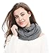 Bellady Winter Soft Pullover Knit Infinity Scarf Beanie Hoodie Scarf, Gray, One Size