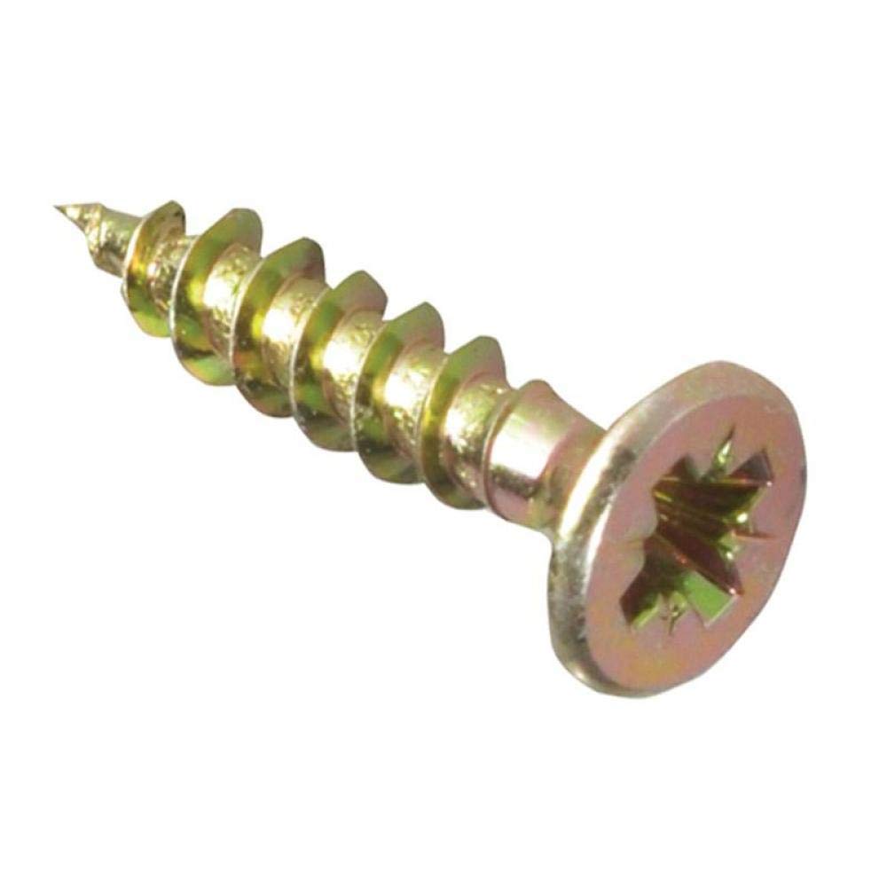 ForgeFix Multi-Purpose Single Thread Screws | 4.0 x 17mm | Zinc Yellow Passivated | Box 200 โ image 1