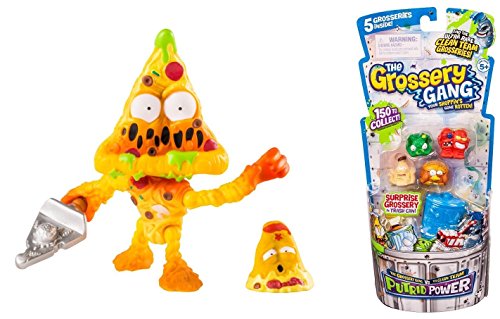 Grossery Gang Series 3 Putrid Power - Putrid Pizza S3 Action Figure & 5 Pack Bundle