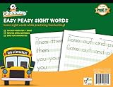 Channie's Easy Peasy 100 Sight Words Workbook, Practice Printing, Tracing, and Handwriting, 80 Pages Front & Back, 40 Sheets, Grades Pre-K - 1st, Size 8.5" x 11"