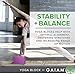Gaiam Yoga Block – Supportive Latex-Free EVA Foam Soft Non-Slip Surface for Yoga, Pilates, Meditation, Purplethumb 2