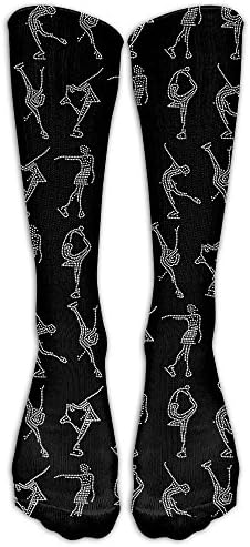 KAKARA Classic Middle Stockings Ice Skating I Love Figure Skating Personalized Socks Sport Athletic Crew Socks For Women Lady Girls