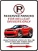 Dodge Challenger Hellcat Muscle Car No Parking Sign