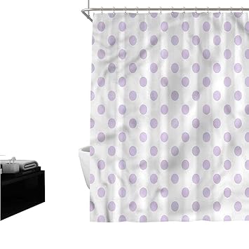 Amazon Com Jiahong Pan Lavender Shower Curtain Set Polka Dots