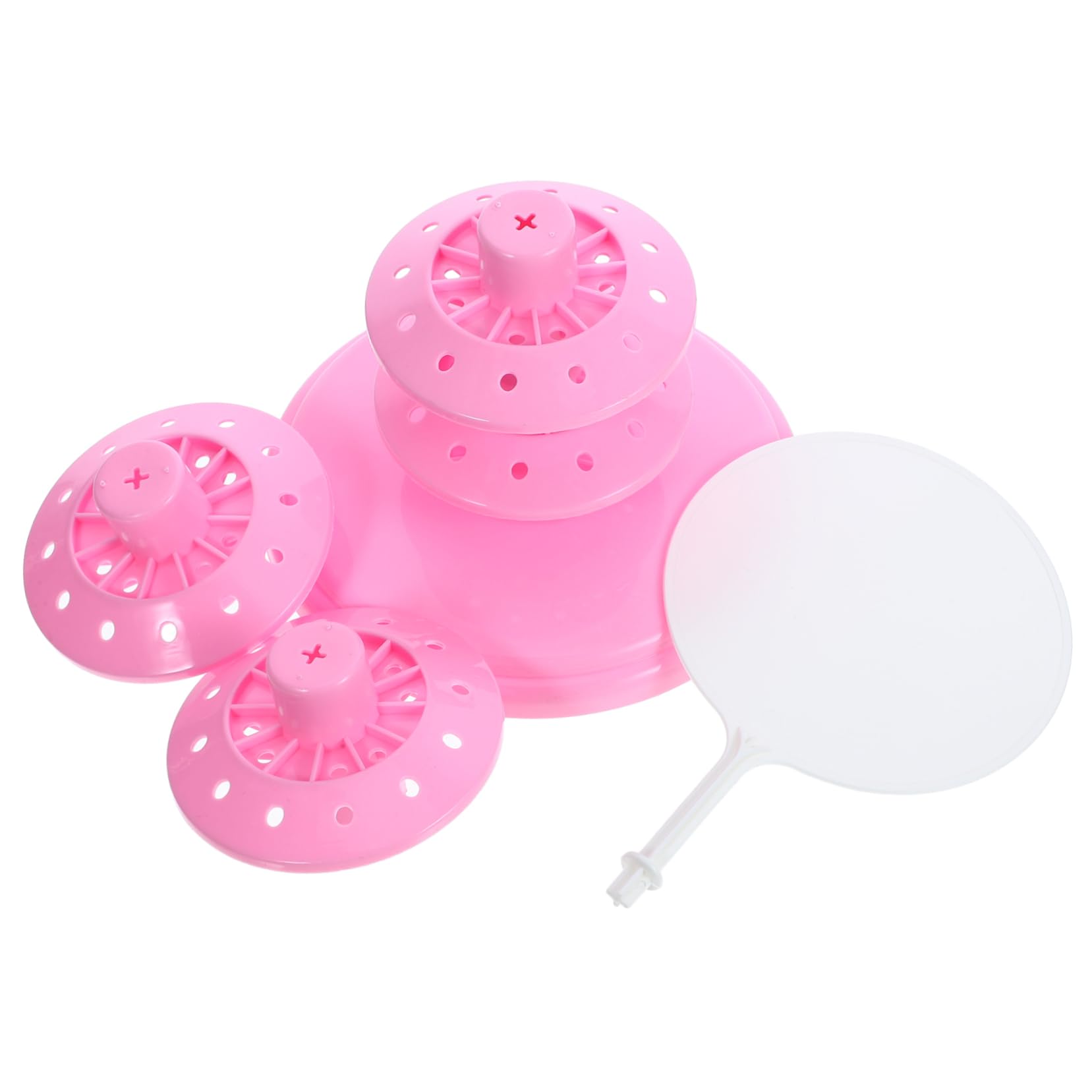 PHENOFICE Pink Multi-Tiered Lollipop Stand Display Rack for Cotton Candy and Cake Pops Perfect for Parties and Weddings