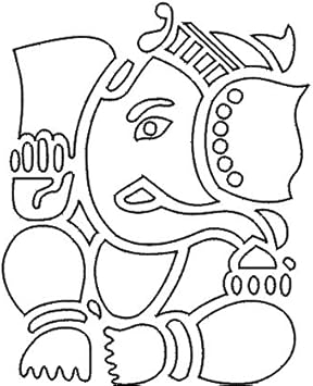 elephant face ganesh hindu god outline vinyl stickers sticker vinyl sticker wall art deco decal 50cm height 50cm width black vinyl amazon co uk car motorbike elephant face ganesh hindu god outline