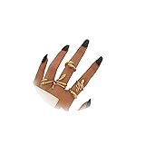 HUASAI Gold Stackable Rings for Women Trendy
