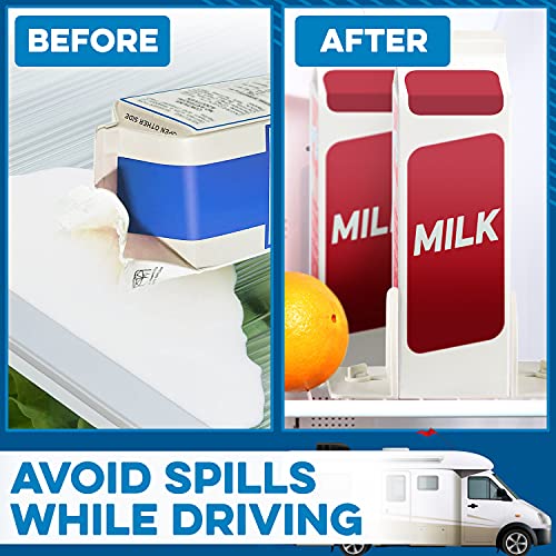 IMPRESA [4 Pack] Fridge Brace RV Accessories to Prevent Spills RV