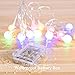 9.8 Feet 15 LEDs Globe String Lights, DecorNova Crystal Ball IP44 Waterproof 8 Modes Outdoor LED Fairy String Lights with 3AA Battery Box, with Timer, 5 Colors