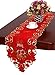 Grelucgo Embroidered Christmas Holiday Table Runner Scarf 15” X 68”