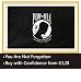G128 - POW MIA Black Flag You are Not Forgotten Prisoner War 3x5 ft Double Sided 2ply Embroidered Brass Grommets Indoor/Outdoor
