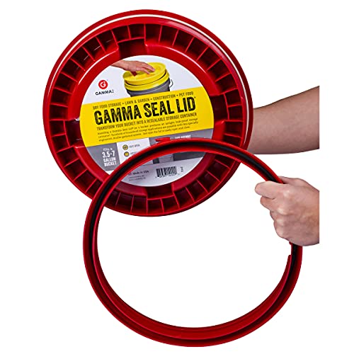 GAMMA2 Gamma Seal Lid Pet Food Storage Container Lids Fits 3.5, 5, 6, & 7 Gallon Buckets
