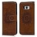 Galaxy S8 Case, S8 Case Embossed Love PU Leather Case TPU Shock Bumper Detachable Magnetic Wallet Case with Slot Wallet Wrist Strap Cover for Samsung Galaxy S8 (Brown)