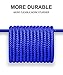 USB C Cable Fast Charging,JSAUX 3-Pack(1ft+3.3ft+6.6ft) USB A to Type C Charger Nylon Braided Cord Compatible with Samsung Galaxy S10 S9 S8 Plus Note 10 9 8,Moto Z,LG V20 G6 G5,Switch and More(Blue)