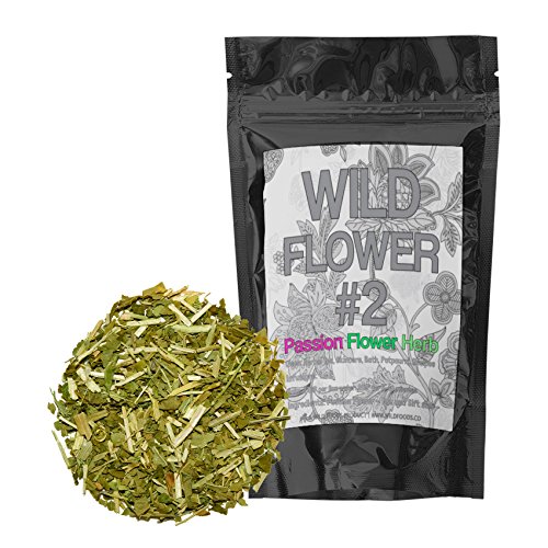 Dried Passion Flower Herb, Wild Flower #2 Herbal Dried Tea, Leaf, Herb (4 ounce)