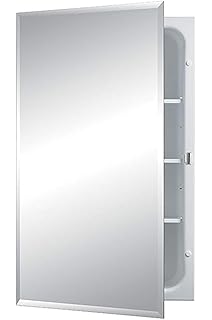 Amazon Com Pegasus Sp4580 26 Inch By 15 Inch Surface Or Recessed Mount Beveled Mirror Medicine Cabinet Clear Home Improvement