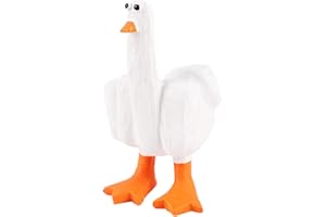 KFBlaiming Funny Duck Statue White 5.7" Cute Garden Figurine for Outdoor Resin Sculpture for Indoor Desk Shelf Room Office