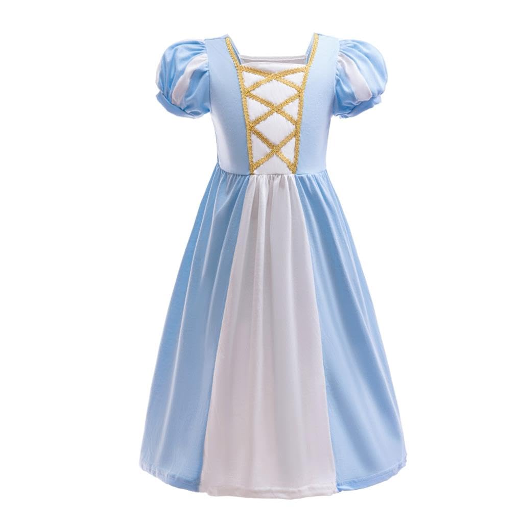 Lito Angels Princess Cinderella Fancy Dress Up Clothes Play Wear for Kids Girls Age 4-5 Years, Blue — image 1