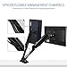 Fleximounts Dual Monitor Mount, Full Motion Adjustable Gas Spring Desk mounts for 10-27 inches Screens, Clamp or Grommet Desktop Support