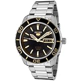 Seiko Men’s SNZH57 Seiko 5 Automatic Black Dial Stainless Steel Watch, Watch Central