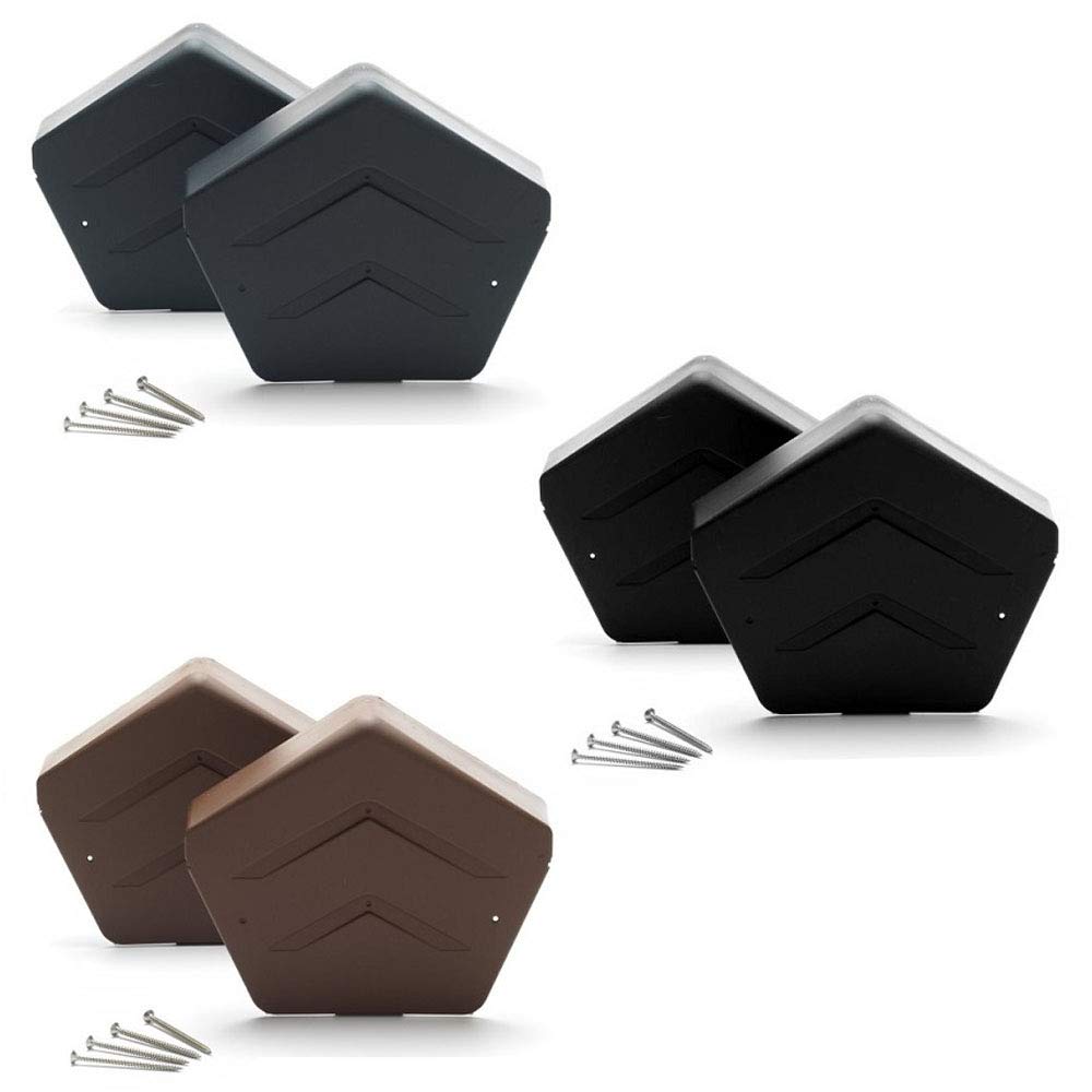 Manthorpe Dry Verge Square Line Ridge End Cap with Fixing Screws (Grey)