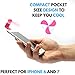 Premium Pocket Size Portable Cooling Fan For Apple 8 Pin Lighting Devices - Suitable For iPhone 5, 5s, 6, 6s, 6s+, iPod Touch and iPad (Pink)