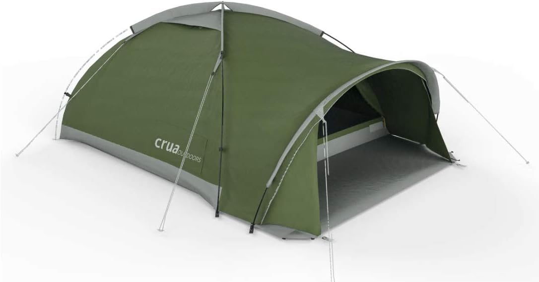 Crua Duo Maxx Tent: Waterproof Hiking Camping Durable, Breathable Insulated Expedition Setup, 3 Person Tent with Aluminum/Air Frame