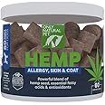 Only Natural Pet Allergy, Skin & Coat Hemp Soft Chews - Allergy Immune Bites for Dogs, Omega 3 Supplement, Hemp Oil - Calming Treats for Itchy Skin Relief, Hot Spot - (60 Count)