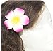 Anleolife Rose Hair Barrette Pretty Hawaiian Plumeria Flower Foam Red Flower Hair Clip 6pcs/lot (big purple)