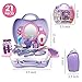 21Pcs Pretend Makeup Kit for Girls Cosmetic Pretend Play Dress-up Beauty Salon Toy Set with Mirror Best Gift for Kids
