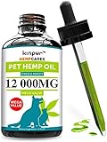 Hemp Oil for Dogs & Cats - 2000mg -100% A Organic Pet Hemp Oil - Anxiety Relief for Dogs & Cats - Supports Hip & Joint Health - Grown & Made in USA - Natural Relief for Pain - Omega 3, 6 & 9