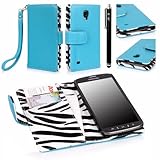 Galaxy S4 ACTIVE Case, E LV GALAXY S4 ACTIVE CASE - Deluxe Synthetic Leather Flip Wallet Case Cover with Premium Interior Design for Samsung Galaxy S4 Active i9295 with 1 Stylus (NOT COMPATIBLE WITH GALAXY S4 i9500) - (Turquoise)