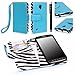 Galaxy S4 ACTIVE Case, E LV GALAXY S4 ACTIVE CASE - Deluxe Synthetic Leather Flip Wallet Case Cover with Premium Interior Design for Samsung Galaxy S4 Active i9295 with 1 Stylus (NOT COMPATIBLE WITH GALAXY S4 i9500) - (Turquoise)