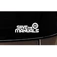 6" Save The Manuals Vinyl Car Window Decals Stickers White Ken Block Stance JDM