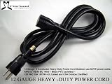 Extension Power Cord 10' Heavy Duty 12 Gauge 3 Conductor Rated for Outdoor Use. Great for Live Entertainment & Motor Home Power Sjtw