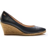 VISCATA Roses Espadrille Leather Wedges Spain Handmade 2 &frac12;&rdquo; Heel Women's Pumps with Soft, Premium Leather Upper and 100% Natural Jute Midsole for All Occasions: Casual, Work, Party