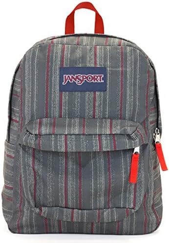 Jansport Superbreak Backpack (red tape stripe)