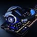 Beexcellent Gaming Headset GM-1 with Microphone for New Xbox 1 PS4 PC Cellphone Laptops Computer - Surround Sound, Noise Reduction Game Earphone-Easy Volume Control with LED Lighting 3.5MM Jack(Blue)