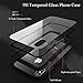 iPhone X Case, FLOVEME Hybrid 0.55mm Ultra Slim Tough Armor Shockproof Clear Transparent Tempered Glass Hard Back Cover with Soft TPU Flexible Bumper Edge Protection Support Wireless Charging, Black