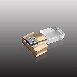 Flash Drive 128GB Crystal Transparent Rectangle