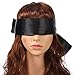 2 Pack Sleep Mask Silk Eye Mask Satin Blindfold Tie Black, 150 cm