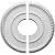 Ekena Millwork CM12BR2 12 1/2"OD x 3 7/8"ID x 3/4"P Bradford Ceiling Medallion, Fits Canopies up to 6-5/8", 2 Piece