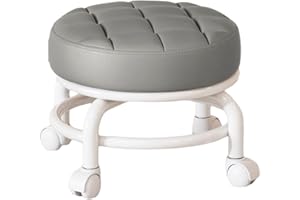 Low Roller Seat Stool Universal Swivel Casters Easy to Move Small Housework Stool Pulley Wheels Stool for Home Living Room, G
