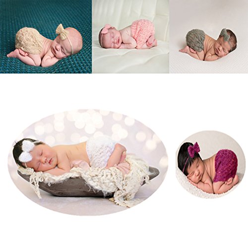 Newborn Baby Photography Props Outfits Lovely Boy Girl Costume Knitted Clothes Cute Mohair Headdress Skirt