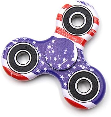 AOSKA Fidget Spinner Toy Stress Reducer 360 Degree Hand Spinner Ultra Durable Fidget Toy Spinner Stress Reducer Relieves (3 Flag)