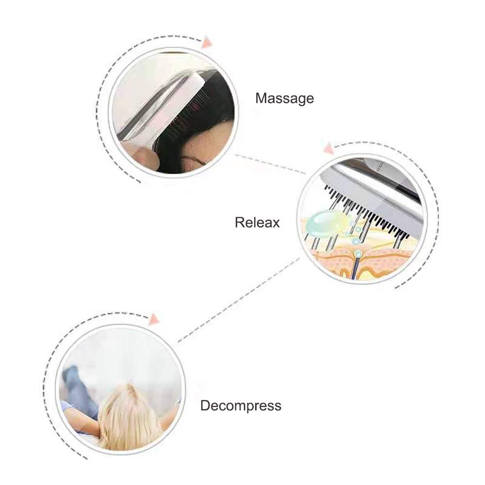Hair Growth Comb Electric, Wisfun Red Light Scalp Massager Comb for Hair Growth, Stimulate Hair Follicle Stress Relax for Anti Hair Loss